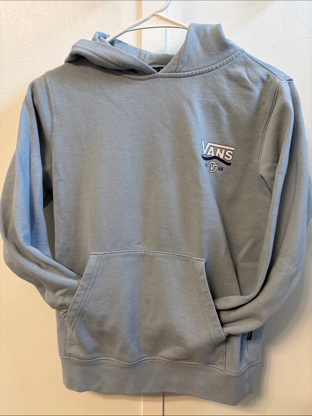 Vans Girls Light Blue / grey Crewneck Hoodie with Chest Logo